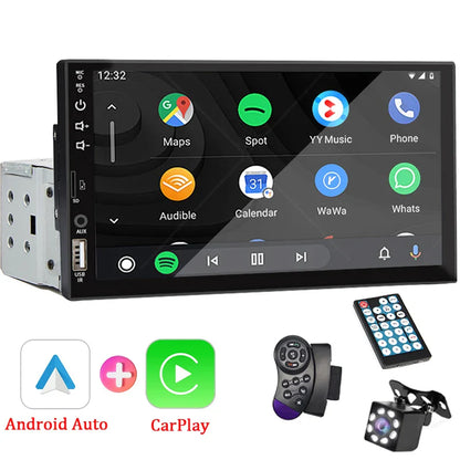 Car Stereo 7 Inch CarPlay Android Auto Multimedia Player With Bluetooth FM Radio AUX MirrorLink Fall 2025 Upgrade
