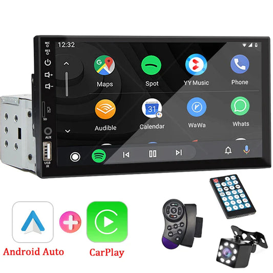 Car Stereo 7 Inch CarPlay Android Auto Multimedia Player With Bluetooth FM Radio AUX MirrorLink Fall 2025 Upgrade
