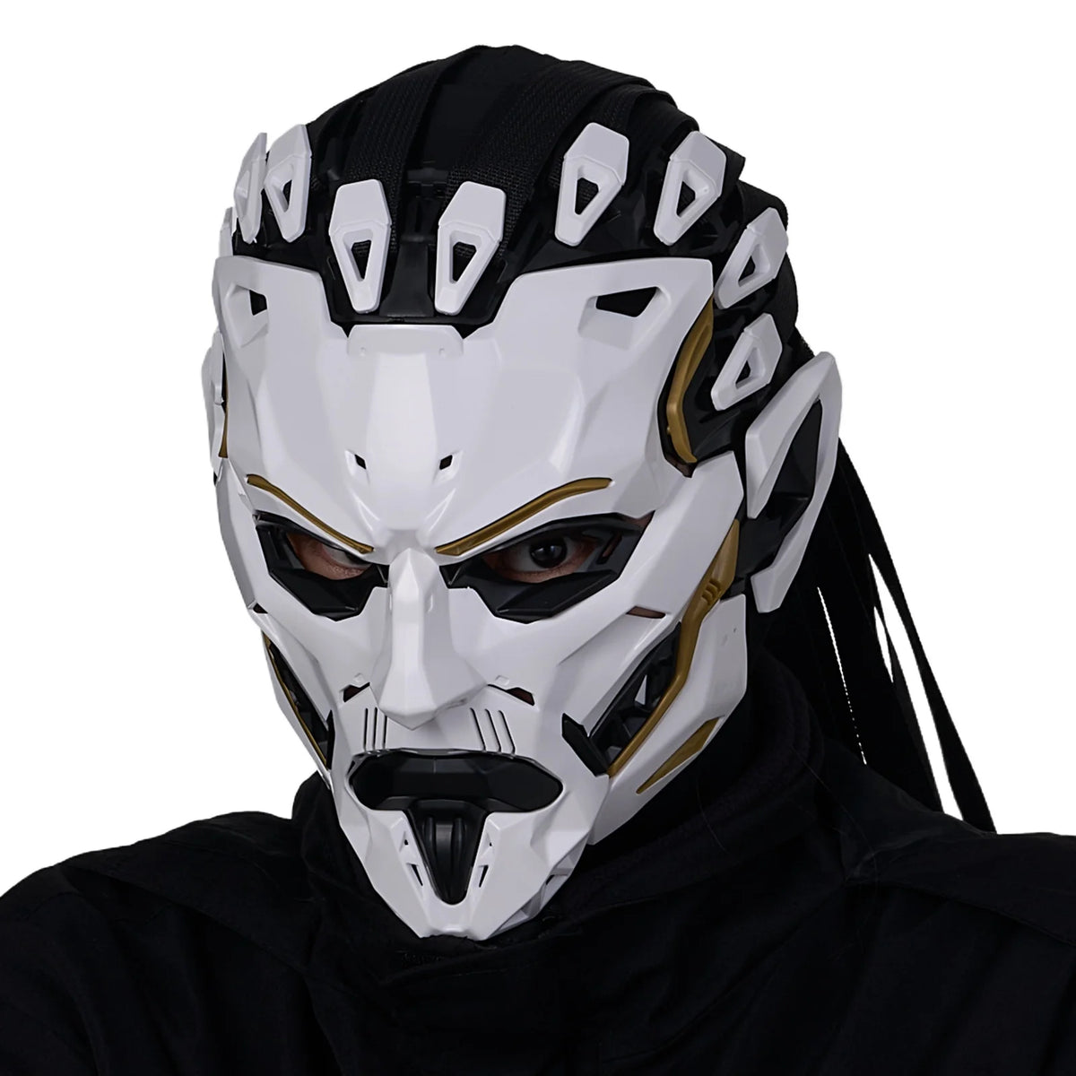 JAUPTO punk Witcher PVC-cosplaymasker voor het hele gezicht, hoogwaardig feestattribuut, Halloweenaccessoire 2026