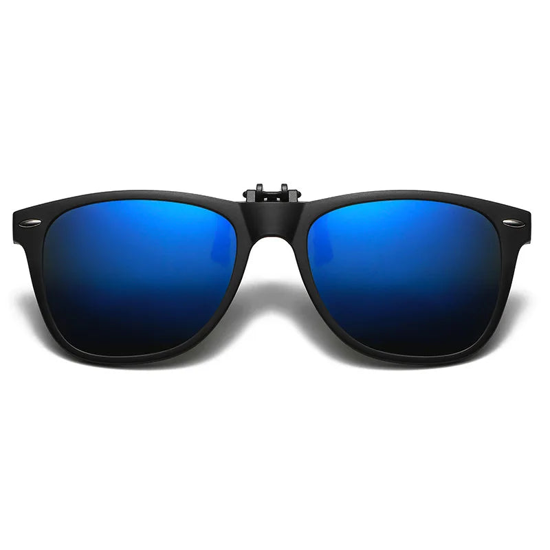 Nattseende Clip-On Solglasögon – Polariserade Fotokromatiska UV Anti-Reflex Körglasögon, Vintage Fyrkantig Stil, Höst 2025 Säker Körning