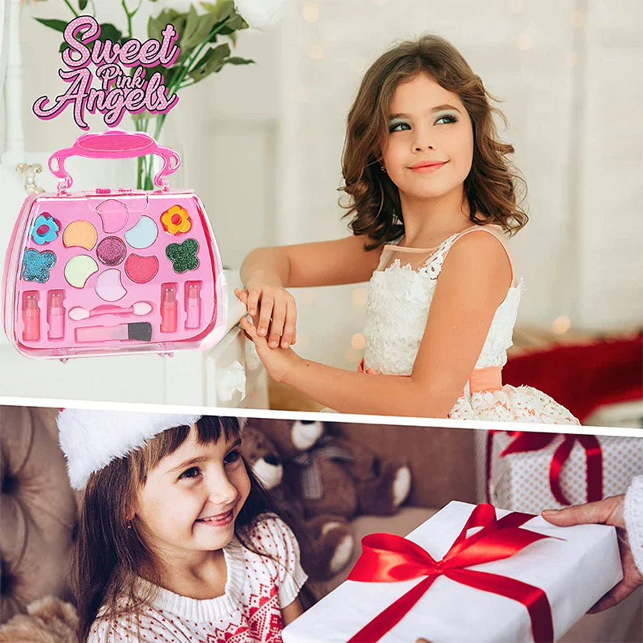 Kids Makeup Kit Princess Makeup Box Play Set With Accessories Ideal Birthday Gift 2025