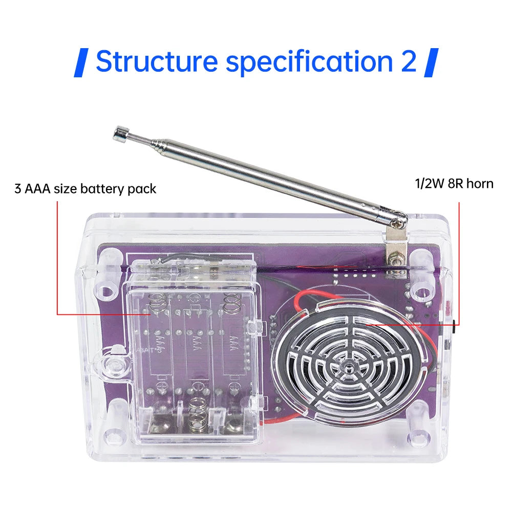 DIY FM Radio Kit 87-108MHz Adjustable Frequency Soldering Practice Kit Back to School 2026 Gift