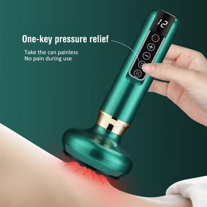 Masseur électrique par ventouses à vitesses multiples avec thérapie par aspiration et chauffage infrarouge, portable, ressort 2026 Tendance bien-être
