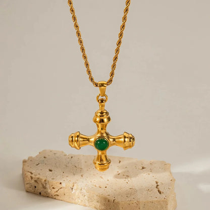 Layered Gold Tone Necklace Set With Resin Stone Pendants Boho Statement Jewelry Gift Idea Fall 2026