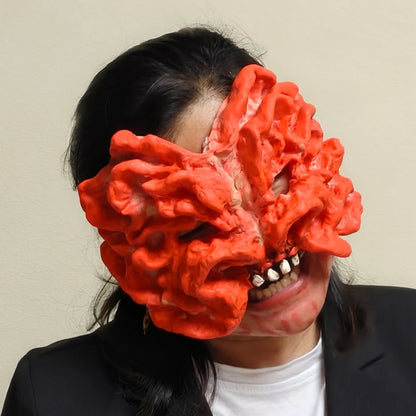 Zombie maske halvt ansikt sopp cosplay Halloween 2025 rekvisitt