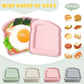 Reusable Sandwich Containers for Lunch - Microwave & Dishwasher Safe, Perfect for Picnics & Camping