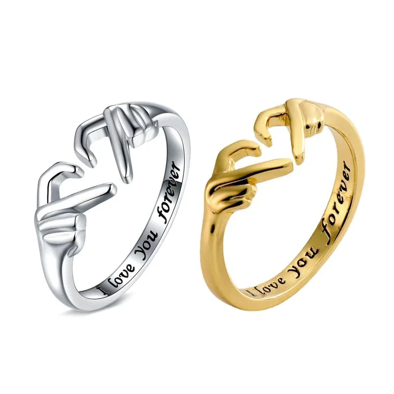 Anillo de Corazón Hueco de Doble Capa Abierto Ajustable Regalo Romántico de Joyería Regalo de San Valentín 2026 Tendencia