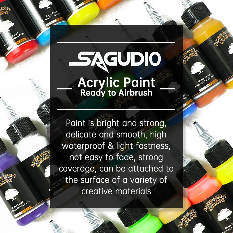 Airbrush Acrylfarben-Set – 8 Farben, wasserbasierte Farben für Nageldesign, Holz- und Stoffbasteleien Frühling 2026