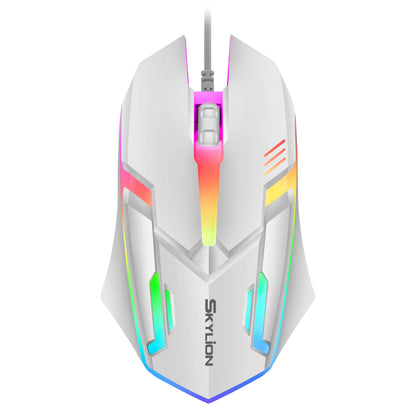 Mouse da gioco cablato RGB 3 pulsanti USB precisione ufficio