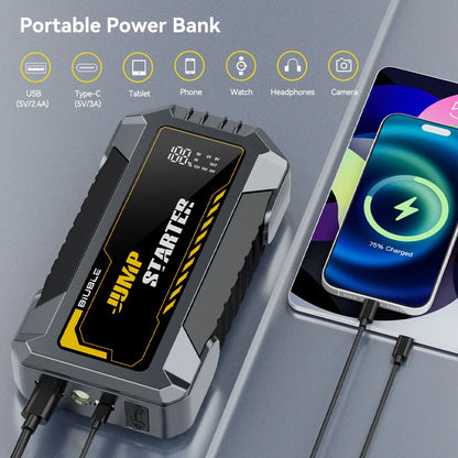 Jump Starter Power Bank 12V Car Booster Portable Emergency Charger Fall 2025 Gift Idea