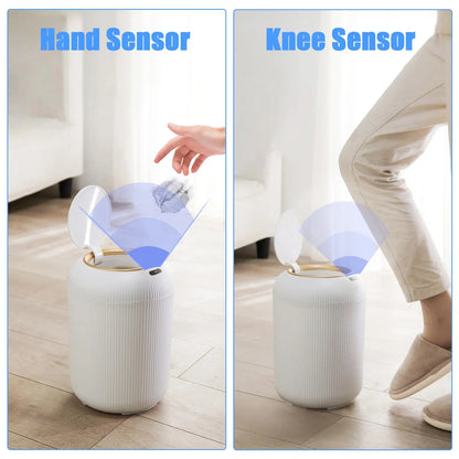 Automatisk liten plastpapperskorg med rörelsesensor - smart hemavfallbehållare, handsfree hygien 2025