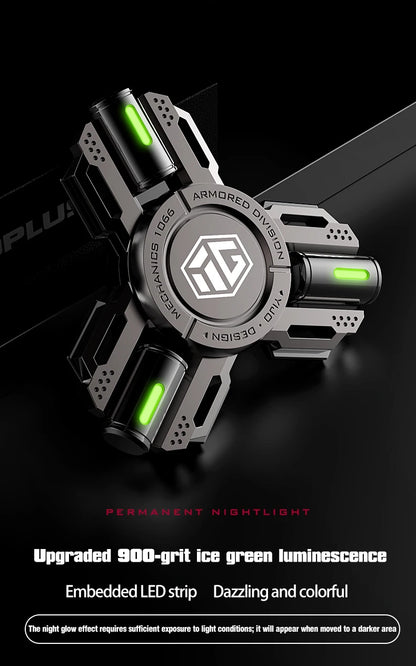 Glow Fidget Spinner Alloy EDC Long Spin Stress Relief