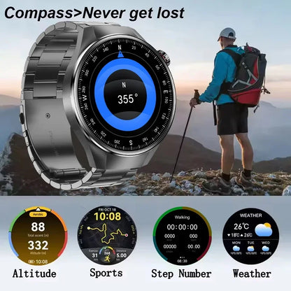 Smartwatch 1.75 Inch AMOLED Display GPS Tracking Bluetooth Calling Health Monitoring IP68 Waterproof Fall 2025 Gift