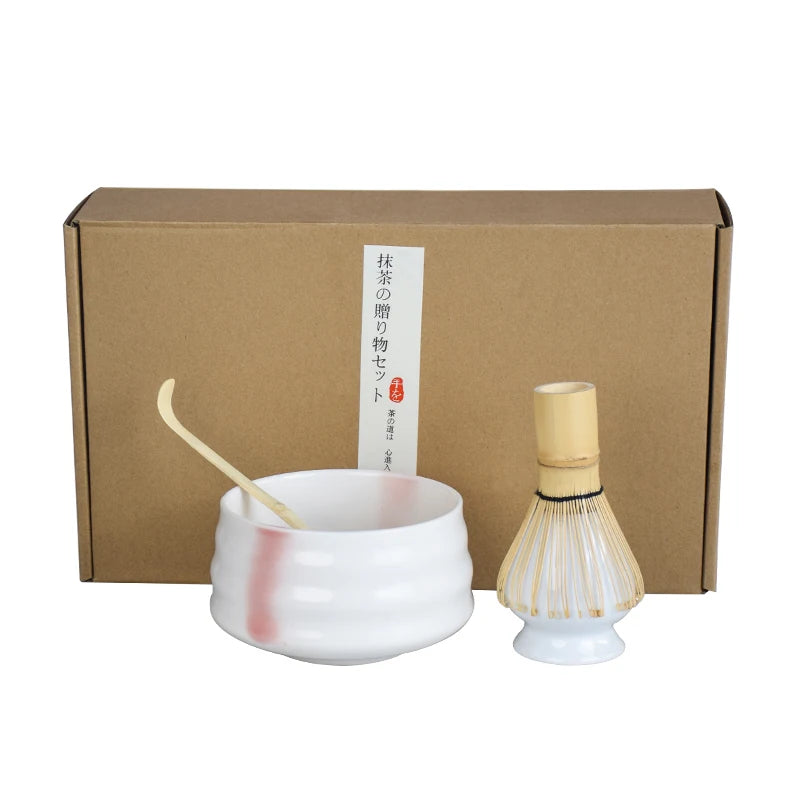 Matcha Tesæt Porcelæn 4 dele Håndlavet Let at rengøre Gave sæt