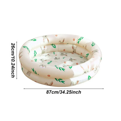 Variant image for Small Inflatable Kiddie Pool, Durable PVC Small Plastic Pool with Bright Bear Design for Safe Outdoor Fun-2