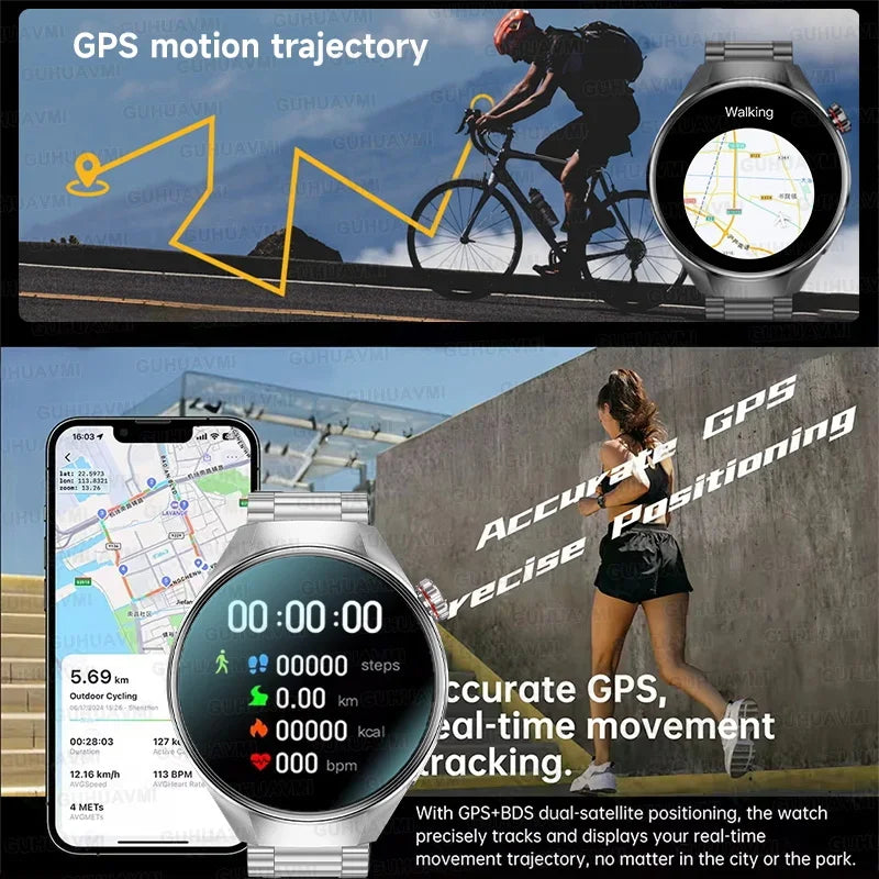 Smartwatch 1.75 Inch AMOLED Display GPS Tracking Bluetooth Calling Health Monitoring IP68 Waterproof Fall 2025 Gift