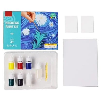 Kids Creative Marbling Paint Set - Fun DIY Art Kit for Boys & Girls Aged 6-10, Unique Holiday Gift for Aspiring Young Artists