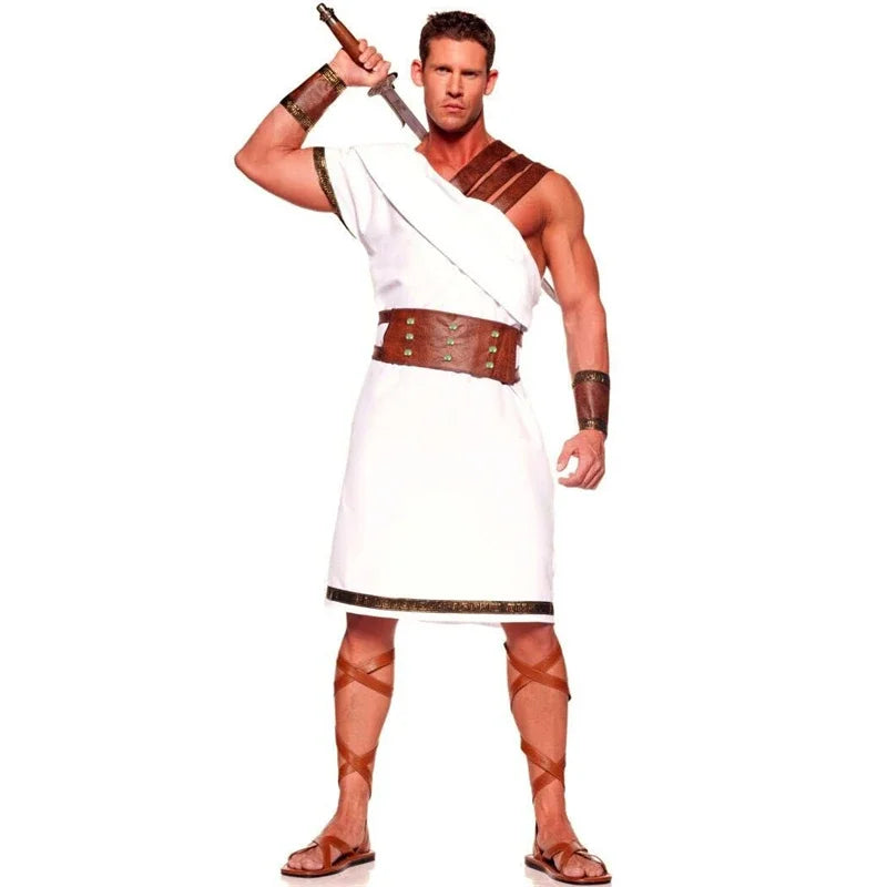 Romeinse gladiator- en Griekse-mythologie-koppelkostuumset voor Halloween, Egyptische krijger, carnavals- en verkleedfeest 2026