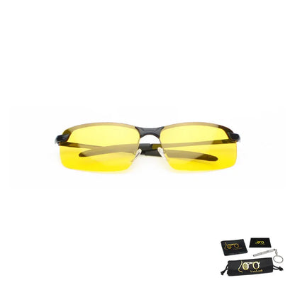 Polarized Night Driving Sunglasses Rimless Alloy Frame UV400 Protection Fall 2025