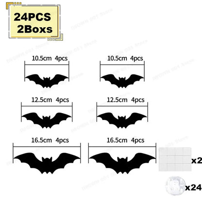 3D-paarse en groene LED-nachtlamp als Halloween-vleermuis en -spin, zelfklevende muurstickers voor huis en feestdecoratie 2026