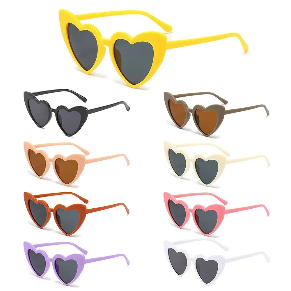 Kids Heart Sunglasses Plastic Frame Heart Shaped Summer 2026 Trend Durable Polycarbonate Lenses Outdoor Play
