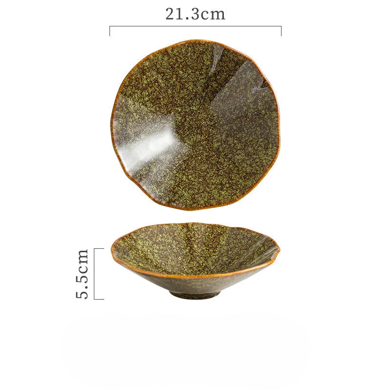 Ciotola per noodle in ceramica giapponese motivo loto ciotola per insalata