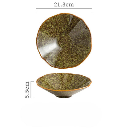 Ciotola per noodle in ceramica giapponese motivo loto ciotola per insalata