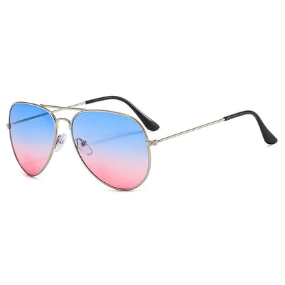 2025 Double Bridge Aviation Sunglasses - Alloy Frame, Ocean Gradient Lens, Unisex Eyewear