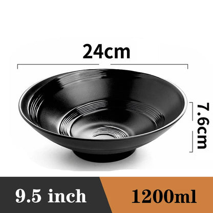 Ramen-Schüssel Schwarzer Kunststoff Japanischer Stil Nudelschüssel