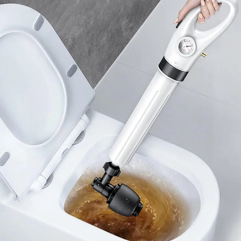 Drain Cleaner With Pressure Gauge - Pneumatic Toilet Plunger For Clogged Drains, Fall 2026 DIY Home Improvement