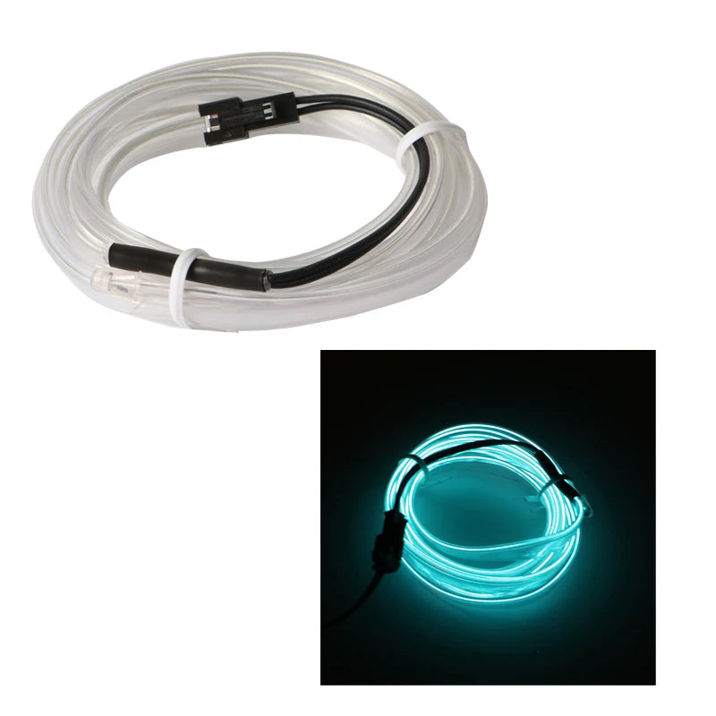 Flexible Neon Car Accessories LED El Wire Lights for Interior Automotive Decoration