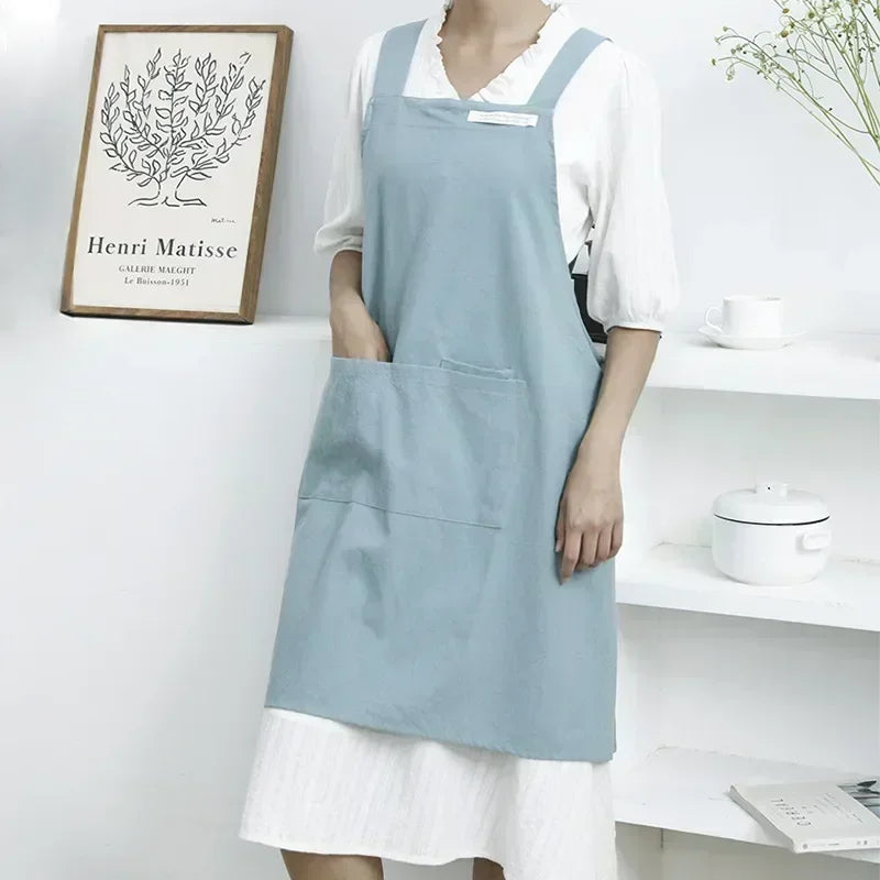 Apron Cotton Linen Minimalist Japanese Korean Kitchen And Florist Apron Fall 2025 Breathable Durable