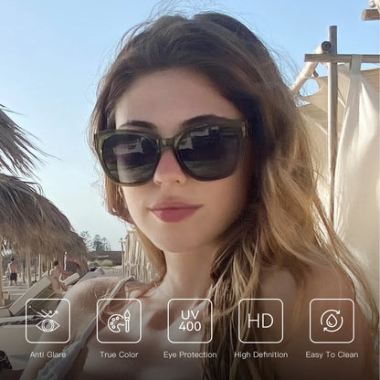 Cat Eye Oversized Zonnebril - Dikke Vlinderframe, UV400 Bescherming, Stijlvolle Schaduw