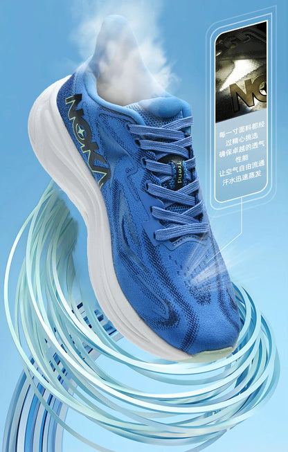 Breathable lightweight men's running shoe – flyknit upper, rubber outsole, spring autumn sport