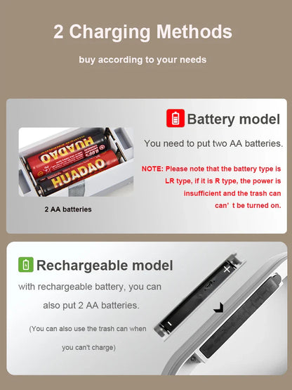 Automatic Sensor Trash Can Narrow Roman Stripe Bathroom Bin