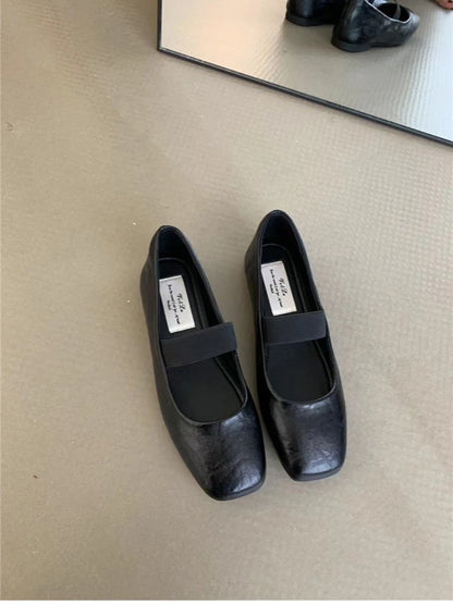 Ondersteunende Dames Ballerina's - Vierkante Neus Mary Jane