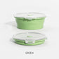 Stackable Silicone Meal Prep Containers - Collapsible Round Food Storage with Lid, Dishwasher Safe