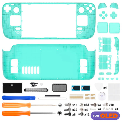 Kit de carcasa de reemplazo OLED para Steam Deck con carcasa transparente