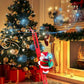 Musical Climbing Santa Claus Doll with Ladder - 20cm Plush Christmas Decoration, Festive Home Ornament for Kids, Holiday Gift 2025