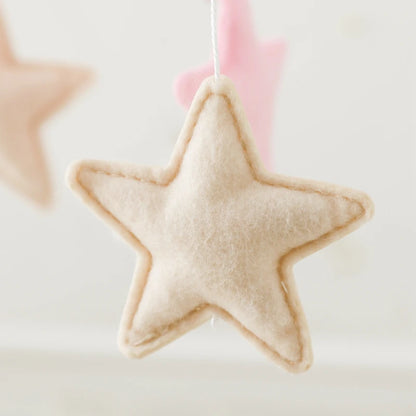 Wooden Crib Mobile Felt Bear Musical Newborn Sensory Toys