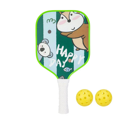 Variant image for Lightweight Kids Pickleball Paddles Set with Small Grip, Honeycomb Core, Fiberglass, Ages 6-12, Includes 2 Paddles and 2 Balls-3