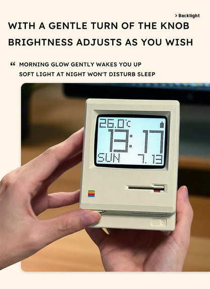 Retro Alarm Clock With Digital Display Desktop Decor Inspired By Vintage Computers Fall 2025 Gift