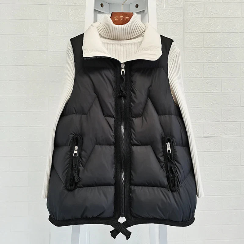 Lightweight Women’s Puffer Vest - Short Relaxed, Duck Down