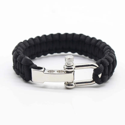 Skull Paracord Bracelet Gothic Wristband Halloween 2026 Gift Idea Adjustable Braided Jewelry