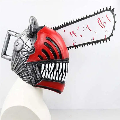 Chainsaw Man Denji latex anime-cosplaymaskerhelm voor heren en volwassenen, Halloween-carnavalaccessoire 2026