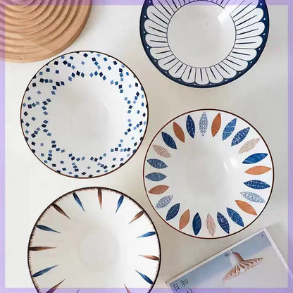 Cuenco de ramen de porcelana japonesa para fideos de 8 pulgadas grande