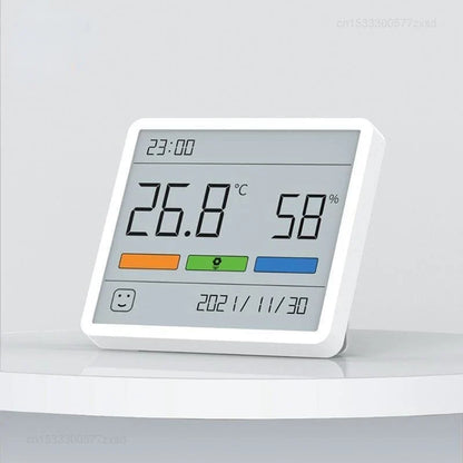 Innen-Thermometer Digital LCD Temperatur Feuchtigkeitsmesser Hygrometer Uhr Zuhause Klima-Monitor Herbst 2025 Genau