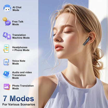 AI Translator Earbuds Real Time 144 Languages With ANC