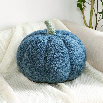 Plush Pumpkin Cushion – Cozy Sherpa & Boucle Throw Pillow for Fall & Halloween Home Decor, Ideal Gift for Kids and Babies