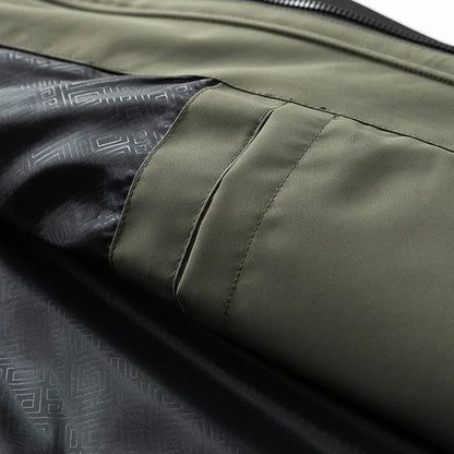 Waterproof Relaxed Men's Jacket - Hooded Polyester, Camping